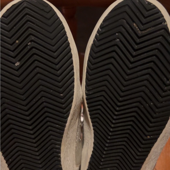 Golden Goose Gold Glitter and White Sneakers - Picture 9 of 14